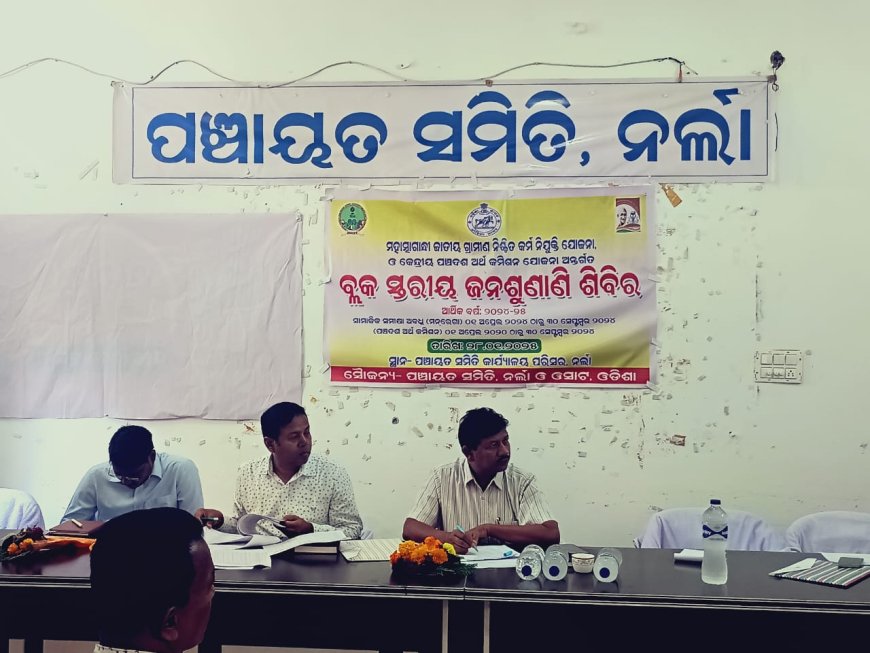 ନର୍ଲା ବ୍ଲକ୍ ରେ ଅନୁଷ୍ଟିତ ହେଲା ମନରେଗା ଯୋଜନା ର ସାମାଜିକ ସମୀକ୍ଷା ବୈଠକ,
